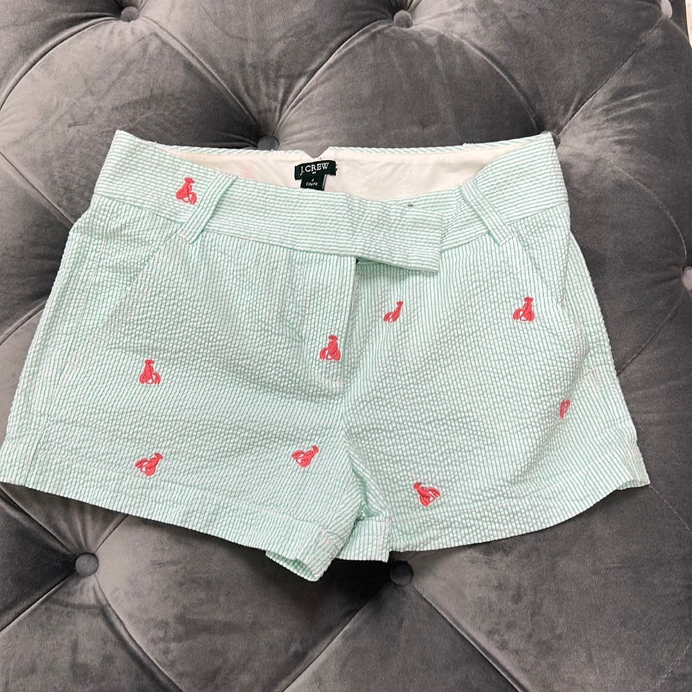 Jcrew Seersucker Lobster Shorts